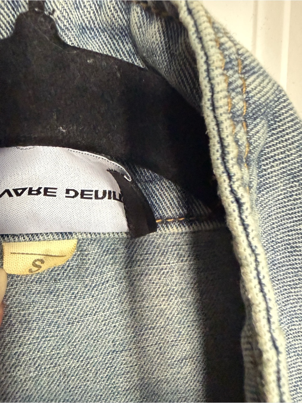 Aegle Deconstruct Asymmetric Denim Jacket Innovare Denim - Picture 8 of 9